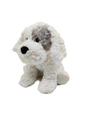 Warmies Plush Microwavable Puppy Dog White & Gray Soothing Aromatherapy Heat Pac
